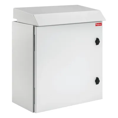Gabinete Rack 12 UR ProTek Tipo 3R Exterior con Ventiladores y Termostato / 61.2 cm x 60 cm x 61 cm (24.09 in x 23.6 in x 24 in) / Acero Gris RAL 7035 / Protección IP32 IK10