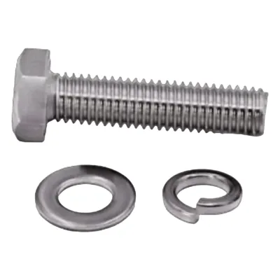 Tornillo M6 x 1.0 mm con Arandela Plana y Arandela de Presión para baterías de 12 V de 28-80 Ah.