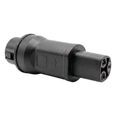 Adaptador de Conector EV / Entrada Tipo 1 (SAE J1772) / Salida NACS / 7 kW / 32 A / 220 V AC / Monofásico / Uso Interior y Exterior