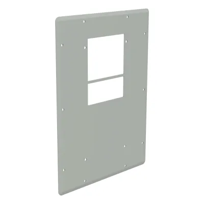 Placa Adaptadora de Aluminio con Corte para Aire Acondicionado T20, Gabinetes ComLine OSP, 838 x 381mm Con Junta de Espuma y Hardware Inoxidable