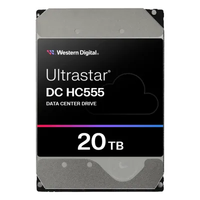 Disco Duro Empresarial WD Ultrastar HC555 / 20TB / SATA 6Gb/s / 7200 RPM / HelioSeal / ePMR / CMR