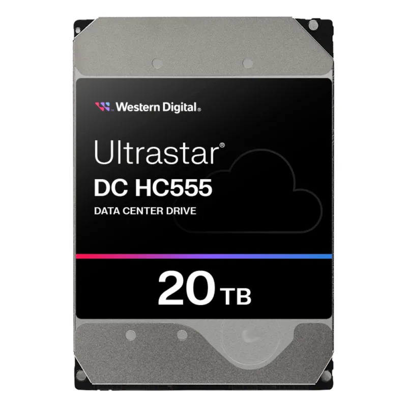 Disco Duro Empresarial WD Ultrastar HC555 / 20TB / SATA 6Gb/s / 7200 RPM / HelioSeal / ePMR / CMR