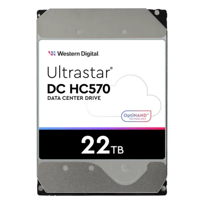 Disco Duro Data Center Ultrastar / 22 TB / 7200 RPM / 6 Gb/s SATA - 12 Gb/s SAS / HelioSeal con Helio / OptiNAND con Flash iNAND / ArmorCache / 2.5M Horas MTBF / 5 Años Garantía