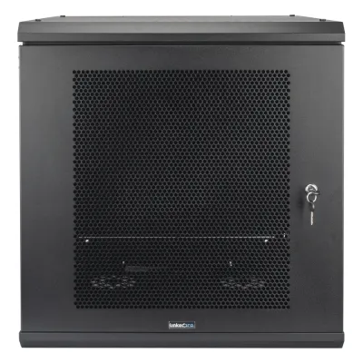 Gabinete de Pared con Puerta Perforada, 635mm de Profundidad, 12U Rack de 19 in, Acero Reforzado