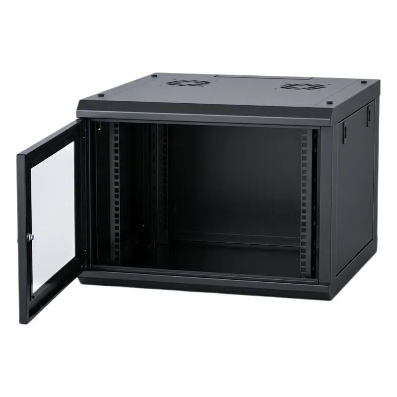 Gabinete de Pared con Puerta de Cristal Templado, 635mm de Profundidad, 4U Rack de 19 in, Acero Reforzado
