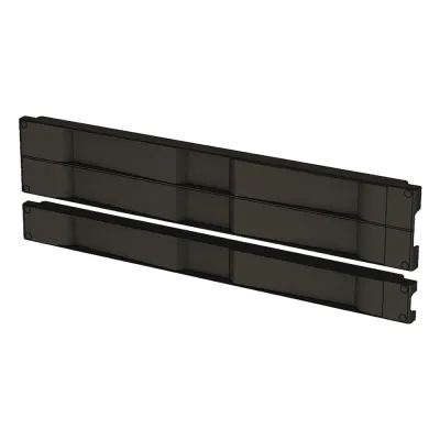 Tapa Ciega de Plástico de Instalación Rápida (Sin Herramientas / A Presión), para Rack de 19" 2 UR Color Negro