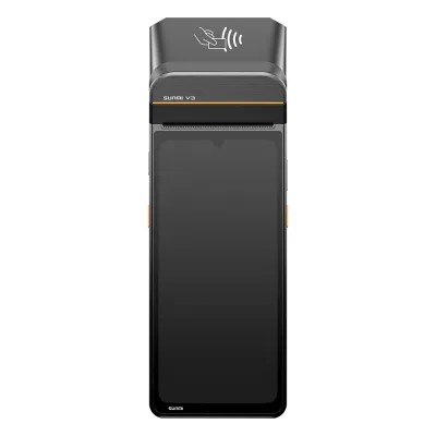 Terminal Punto de Venta / Android 14 / Qualcomm Octa-Core 2.4 GHz / 4GB RAM 64GB UFS / Wi-Fi 6E / Impresora Térmica Dual 58-80 mm / Escáner 2D +60% Alcance / NFC EMVCo / Batería 3800 mAh Extraíble / Resistente Caídas 1.2