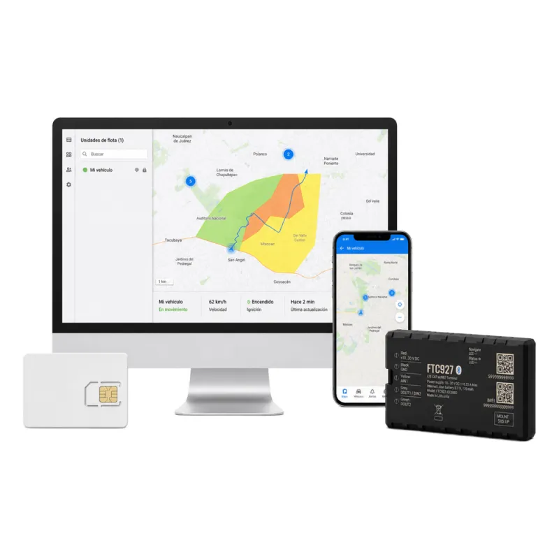 KIT DE Rastreador GPS Vehicular 4G LTE Cat 1/Precisión GNSS Mejorada/Anualidad de SIM600MB1Y/Anualidad de EPCOMGPSCODE
