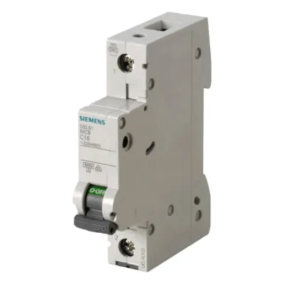Interruptor Riel Dinn Tipo 5SL6, 1 polo, 6 amp
