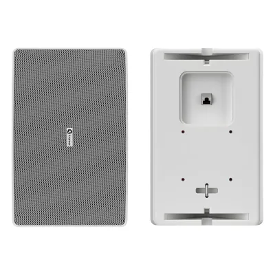 Altavoz de Pared PoE Dante 6.5 pulgadas | 2 Vías | Potencia PoE++ 10W | DSP Integrado | Mixer 2 Canales | Montaje VESA 75 mm | UL1480A | Negro o Blanco