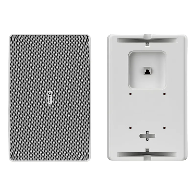 Altavoz de Pared PoE Dante 6.5 pulgadas | 2 Vías | Potencia PoE++ 10W | DSP Integrado | Mixer 2 Canales | Montaje VESA 75 mm | UL1480A | Negro o Blanco