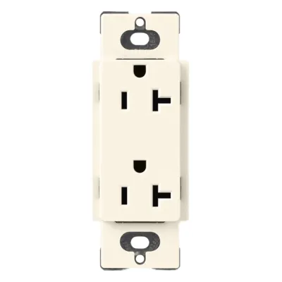 Contacto dúplex de pared Claro 20 A 125 V, acabado Satin Colors, color biscuit