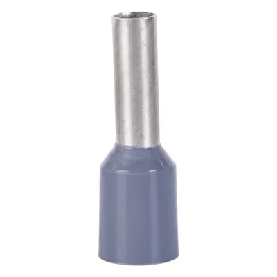 Conector Ferrule | 20AWG | Conductor Latón Estañado | Aislamiento PVC Gris | 25 Piezas por Bolsa
