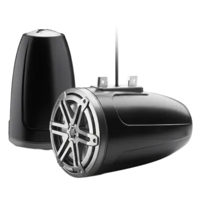 Par de Bocinas Marinas Tipo Torre Cerrada / 7.7 Pulgadas (196 mm) / Serie M3 / Coaxial 2 Vías / Rejilla Sport Gris / Carcasa Sport Black / 100W RMS / 4 Ohms
