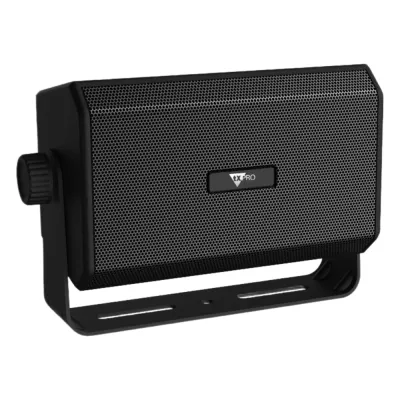 Altavoz Externo Compacto / 10W 8 Ohm / Perfil Bajo / Soporte Ajustable 180° / Conector de Audio 3.5 mm / Compatible con radios comerciales, CB, GMRS, Marinos, Radioafición