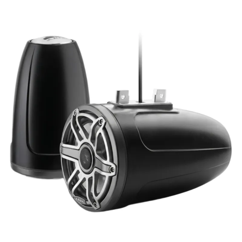 Par de Bocinas Marinas Coaxiales Serie M6 / 7.7 Pulgadas / Woofers Optimizados DMA / Tweeters de Cúpula de Seda / Montaje Tubular o Superficie / Iluminación LED RGB Transflective / Certificación UV y Niebla Salina