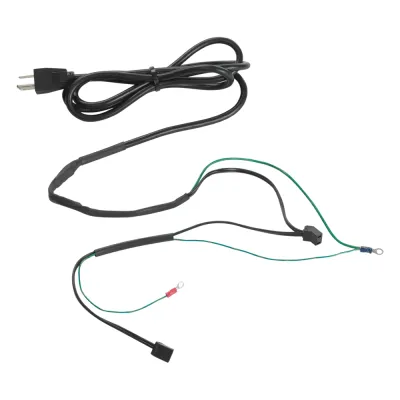 Cable de alimentación con Termostato Integrado para Ventiladores / 1.8 m (5.9 ft) / 115V / 10A / Cobre / Negro / 2 Conectores para Ventiladores