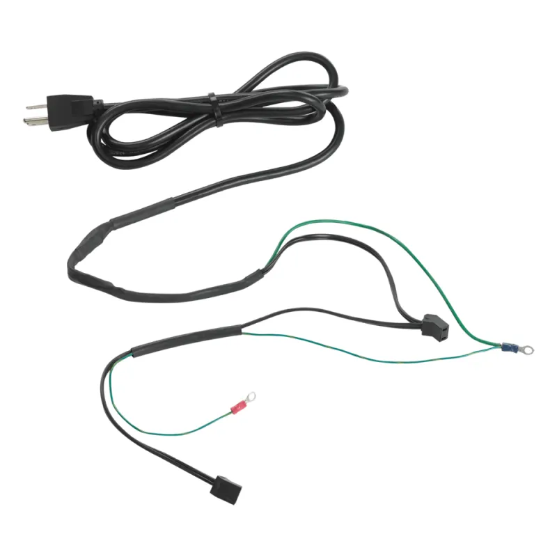 Cable de alimentación con Termostato Integrado para Ventiladores / 1.8 m (5.9 ft) / 115V / 10A / Cobre / Negro / 2 Conectores para Ventiladores