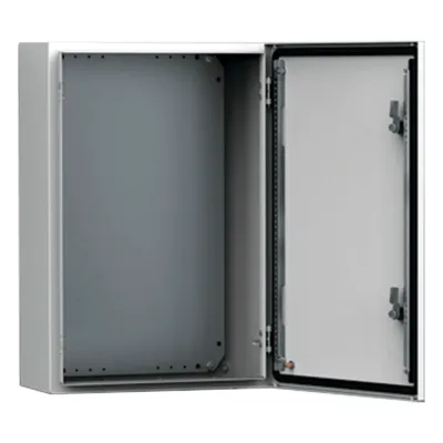 Gabinete de Uso Exterior MAS 1200 x 800 x 400 mm (47.2 x 31.5 x 15.7 in) NEMA 4/12/13; IP66; IK10 de Acero Dulce 1.5 mm con Platina de Montaje Incluida Color Gris Claro
