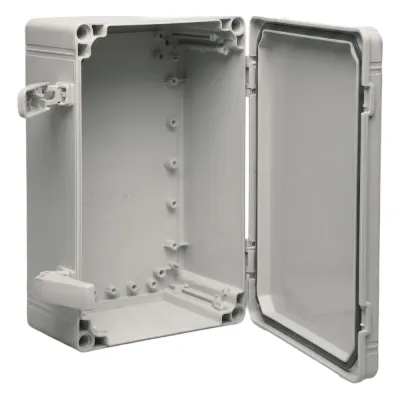 Gabinete QLine I Tipo 4X / 600 x 400 x 180 mm (23.62 x 15.75 x 7.09 in) / ABS / IP66 / Tapa Opaca con Tornillos / Montaje 580 x 380 mm / Gris RAL 7035