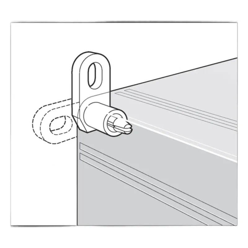 Soporte de Montaje de Pared / Para Gabinetes QLine I / Policarbonato / 4 Soportes + 4 Tornillos M3 Autorroscantes / RAL 7035 / Instalación en Campo