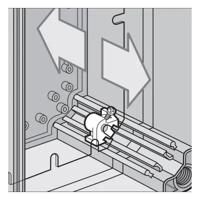 Kit de Ajuste de Profundidad de Panel / Para Gabinetes QLine I / Poliamida / 4 Accesorios + Tornillos Chapados / RAL 7035 / Ajuste Completo Adelante-Atrás