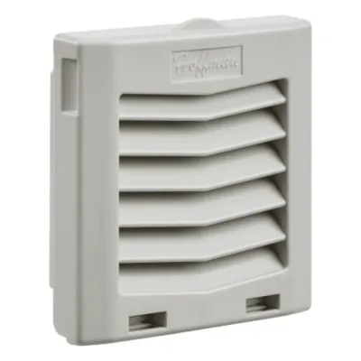 Rejilla de Escape para Ventilador con Filtro HG / Protección IP54 / Compatible con Ventiladores HF04 de 4 in (102 mm) / De Plástico / Color Gris Claro