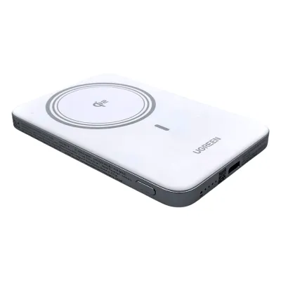 Power Bank Magnético Inalámbrico / 5000 mAh / 20W USB-C PD3.0 + 15W Carga Inalámbrica / Compatible MagSafe y Qi / Diseño Ultrafino 8.6 mm (0.3 in) / Carga Simultánea Cable + Inalámbrica / Bater&iacute