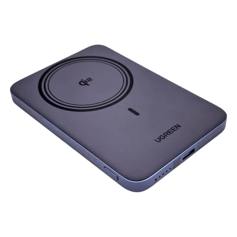 Power bank Magnético Inalámbrico / 5000 mAh 19.6 Wh / USB-C 20W PD3.0 / Carga Inalámbrica Magnética 15W / Salida Simultánea Cable + Wireless / Ultrafino 8.6 mm (0.3 in)