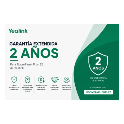 Garantia Extendida de 2 Años para RoomPanel Plus E2 de Yealink