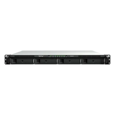 Servidor NAS Rackmount / 4 Bahías Hot-Swappable 1U / 2000/1300 MB/s Lectura/Escritura / 4 Puertos 1GbE RJ45 / PCIe 3.0 x8 / Dual Power Supply Redundante / DSM / Almacenamiento Empresarial