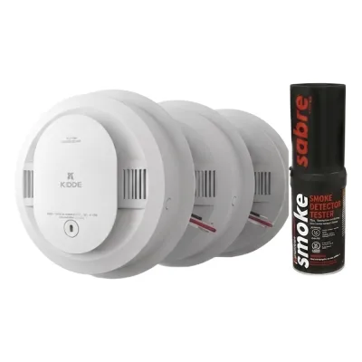 Kit de 20 Detectores de Humo Autónomos KIDDE con Batería 10 Años / Probador SABRE SDI / Fotoeléctrico / Alarma 85 dB