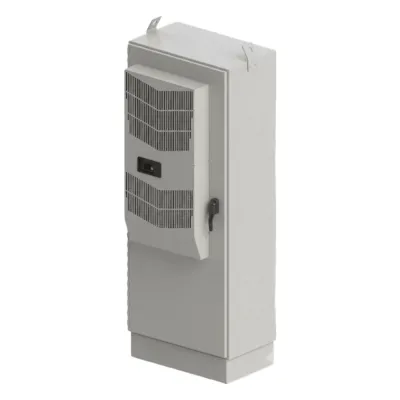 Gabinete para Exterior Tipo 4X Doble Puerta de 43 UR / Aluminio Soldado / 2134 x 762 x 1118 mm (84 x 30 x 44 in) / Exterior IP66 / Montaje Almohadilla / Aire de Precisión / Gris RAL 7035