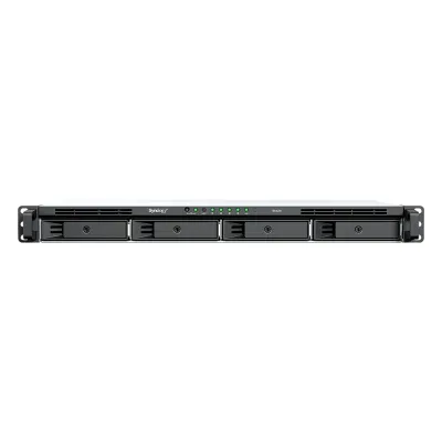 Unidad de Expansión RackStation / 1U 4 Bahías / SATA 3.5" y 2.5" Hot-Swap / Chasis Corto 290 mm (11.4 in) / Expansión en Línea / USB Type-C / Plug & Play / Garantía 3 Años