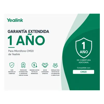 Garantia Extendida de 1 Año para Microfonos CM20 de Yealink