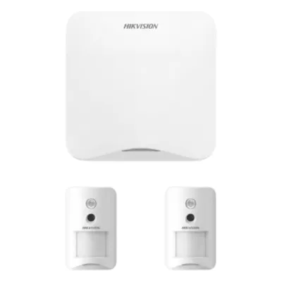 (AX HOME) KIT de Alarma AX HOME / Incluye: 1 Panel con Wi-Fi y GSM 3G/4G / 2 Cámaras PIR Inalámbricas / Compatible con Hik-Connect P2P y Hik-Partner PRO