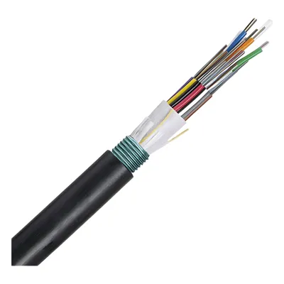 Cable de Fibra Óptica 12 Hilos, OSP (Planta Externa), Armada, MDPE (Polietileno de Media Densidad), Multimodo OM4 50/125 Optimizada, Precio Por Metro