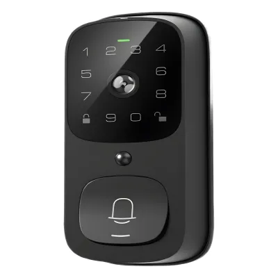 Cerradura Inteligente con función videoportero LNDU / WiFi Integrado / Compatible App LNDU / Teclado Táctil / 8 Baterías AA / Bloqueo Manual y Automático / Exterior IP65