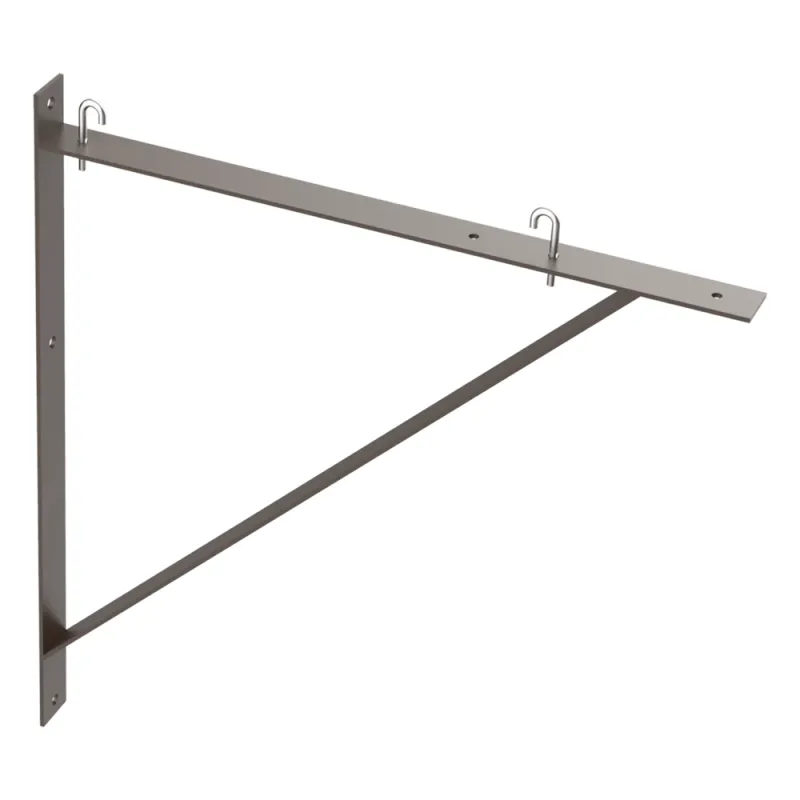 Kit de Soporte Triangular a Pared / Para Escalerillas de 15, 18 y 24 in (381, 457 y 610 mm) / Acero al Carbono Suave / Acabado en Polvo RAL 9005 / Incluye J-Bolt Kit / Espesor 5 mm