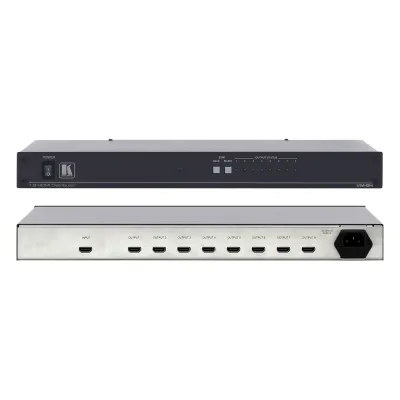 Amplificador de Distribución HDMI | 1 Entrada a 8 Salidas | 6.75 Gbps (2.25 Gbps por canal) | HDCP | Deep Color | x.v.Color | Lip Sync | CEC | 3D Pass-through | I-EDIDPro™ | Ecualización y re-Klocking™ | Indicadores LED | Rack 19