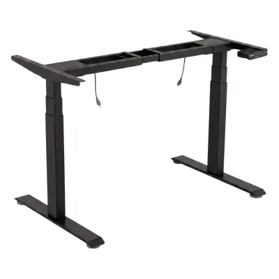 Base de Escritorio Motorizado Profesional / Altura Ajustable 60-125cm / Estructura Estable / Funcionamiento Suave / 3 Preset de Posiciones / Color Negro / Soporta hasta 100Kg de carga