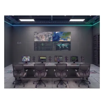 Kit Videowall 2x2 / 4 Pantallas 55" Full HD / Decodificador 16CH 4K / Montaje de Pared / Hikvision