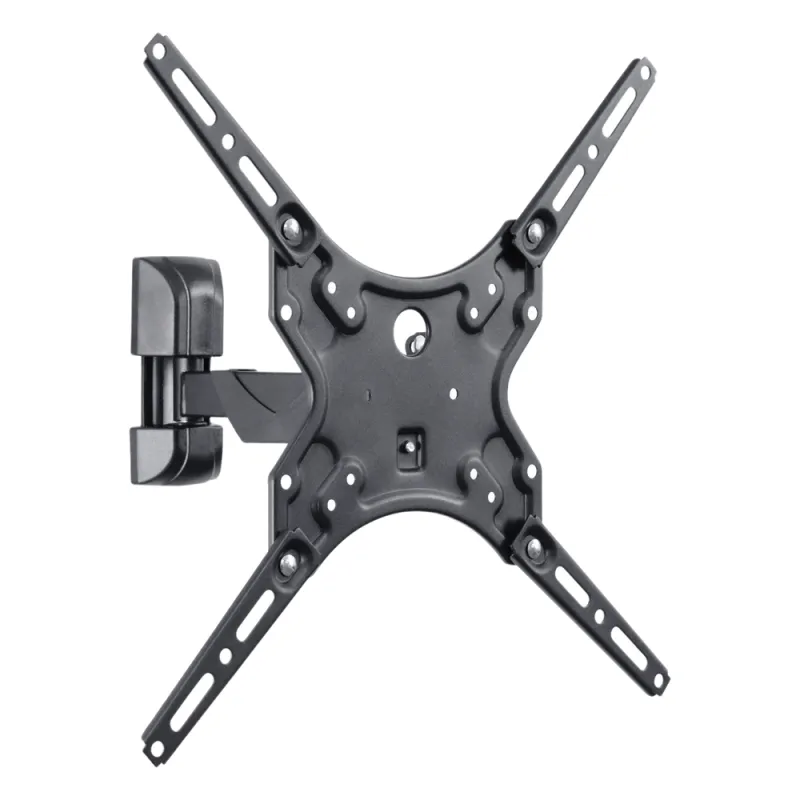 Soporte de pared para pantallas de 32-60 pulg. (81.28-142.24 cm) / VESA desde 100 x 100 hasta 400 x 400 / Carga Máxima 25 kg (55 lb) / Extensión 226 mm / Inclinación +10° / Instalación Hook-and-Hang / Acabado Epoxíd