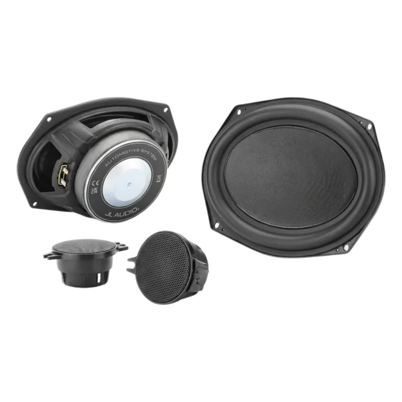 Par de Bocinas / Sistema de Audio Componente 2 Vías / Instalación Directa (Custom-Fit) / Filtros Crossover Integrados High-Pass y Low-Pass / Diseño de Marcos y Placas Adaptadoras Exclusivos / Compatible RAM-Toyota-Chevrolet-GMC