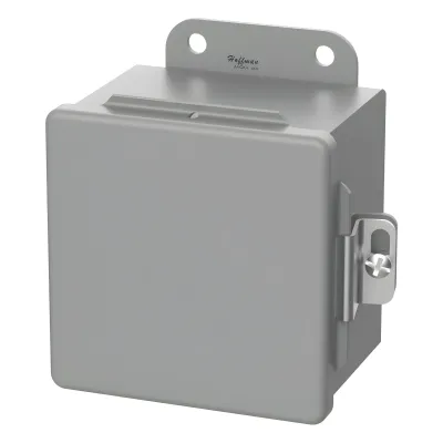 Gabinete de Bisagra Continua CH / NEMA Tipo 12 / 6 x 4 x 3 in (152 x 102 x 76 mm) / Acero Dulce / Gris / Abrazaderas Atornilladas / Montaje en Pared