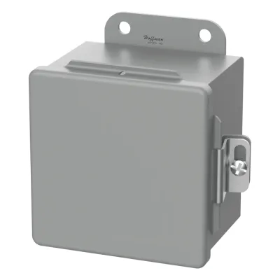 Gabinete de Bisagra Continua CH / NEMA Tipo 12 / 16 x 14 x 6 in (406 x 356 x 152 mm) / Acero Dulce / Gris ANSI 61 / Abrazaderas Atornilladas / Montaje en Pared
