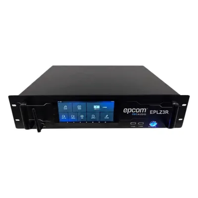 Grabador y Controlador Central Multimedia Automatizado / Chasis Rack 2U / Android OS Embebido / CPU Quad-Core / 4 GB RAM Industrial / 32 GB SSD / 4 Puertos DMX512 Fotoeléctricos Aislados / 2048 Canales Nativos Expandibles a 4096 / 4 Puertos Gigabit