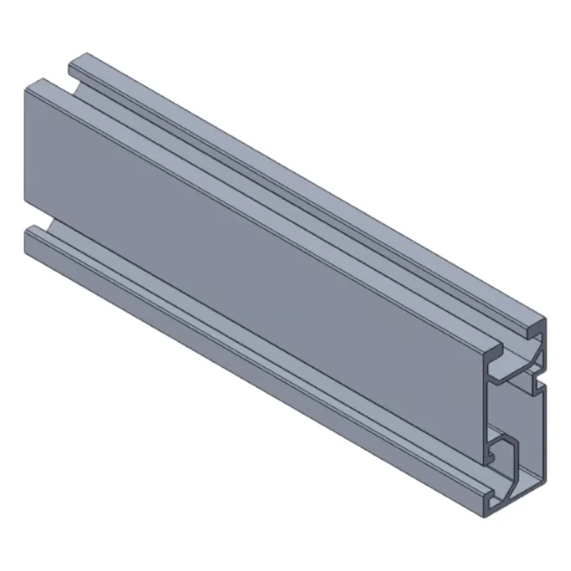 Basel N Rail 4.72 /Riel de Aluminio para Montaje de Modulos Fotovoltaicos / Aluminio Serie 6000 / 3.74 kg por Pieza / Compatible con Techos Planos e Inclinados