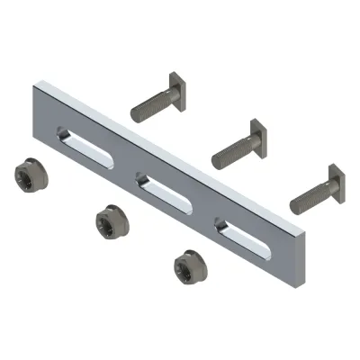 Soporte Inclinado Solar / Aluminio Serie 6000 / Fijaciones Acero Inoxidable / Compatible N Rail 4.72 / Techo Losa Plana / 135 g