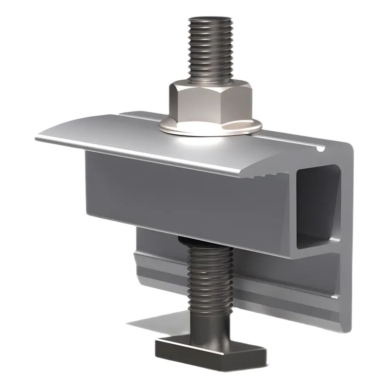 Abrazadera Final / End Clamp / Compatible con Módulos 30-40 mm / Para Sistemas N Rail y S Rail BASEL / Fijación de Paneles Solares
